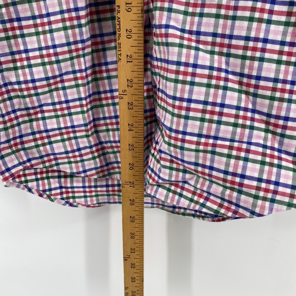 Polo Ralph Lauren Slim Fit Stretch Oxford Shirt Mens Small Plaid Multi-Color - Picture 6 of 8
